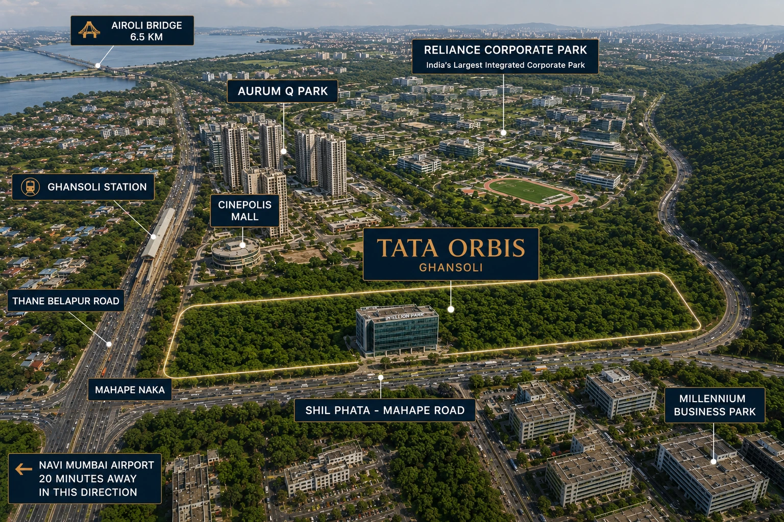 Aerial view of location